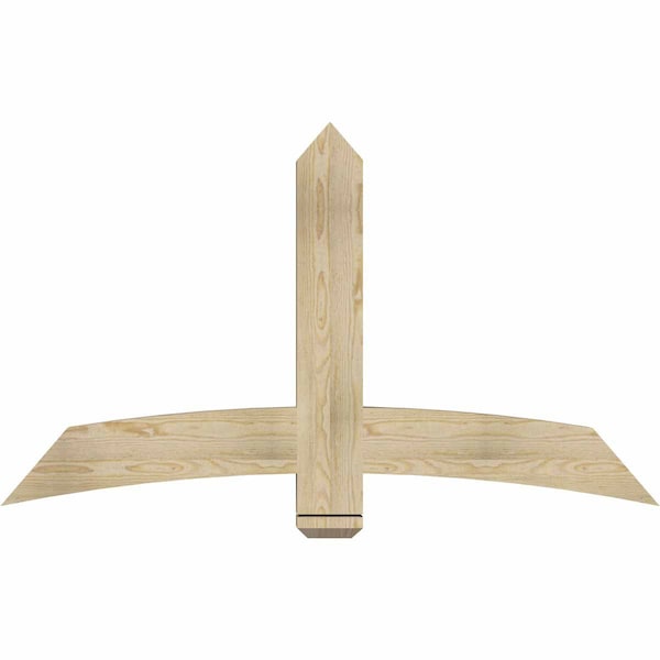 Ekena Millwork Bellingham Rough Sawn Timber Gable Bracket, Douglas Fir, 60"W x 35"H x 4"D x 6"F, 14/12 Pitch GBW060X35X0406BEL00RDF - main